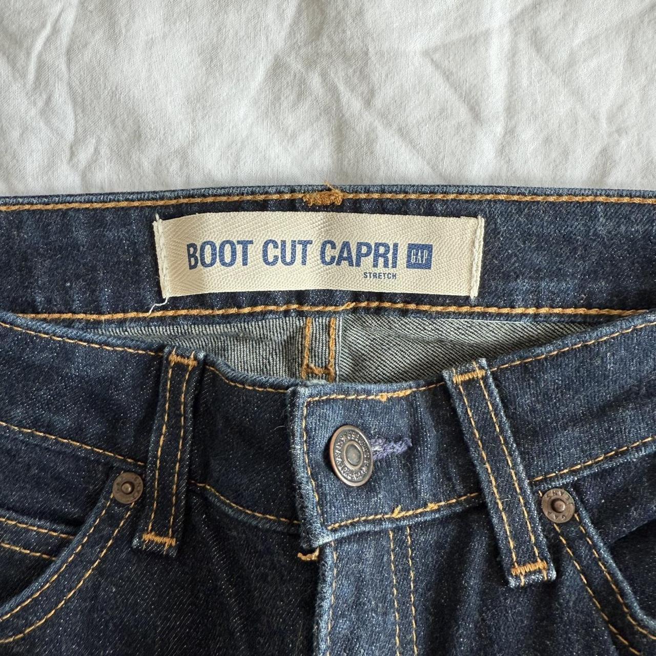 Gap Y2K Dark Wash Bootcut Capri Jeans