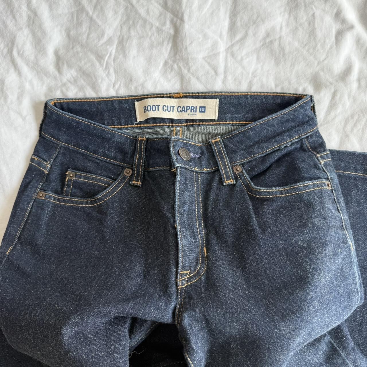 Gap Y2K Dark Wash Bootcut Capri Jeans