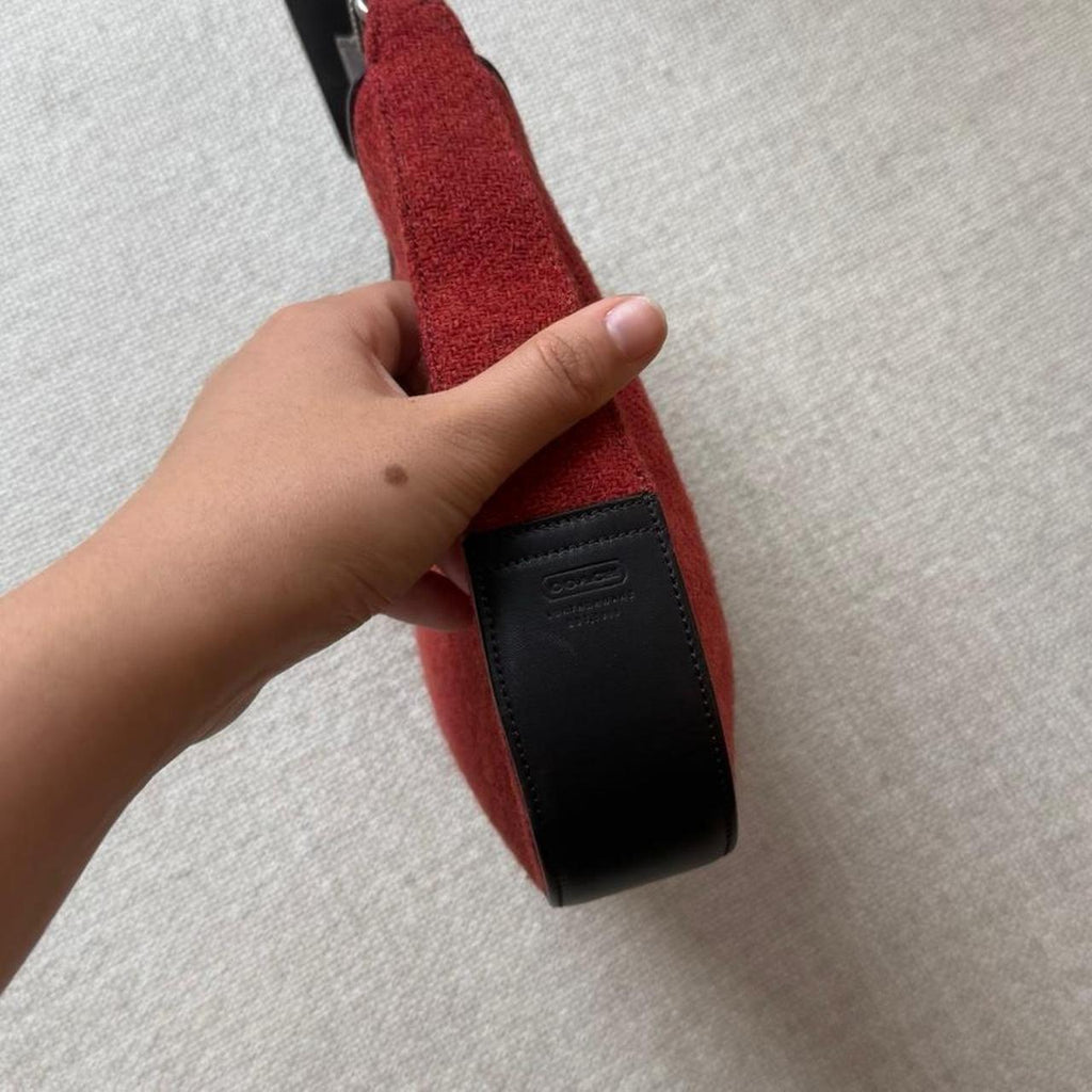 Coach Vintage Red Tweed Shoulder Bag