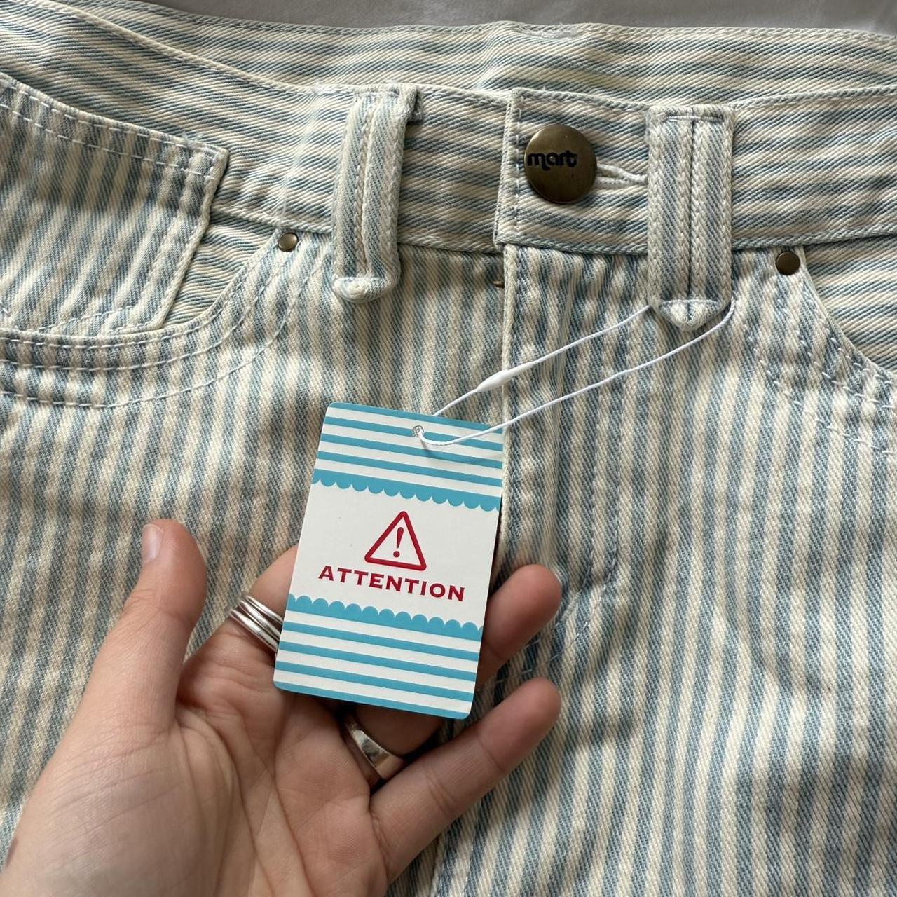 Freeze Mart Japanese Stripe Denim Mini Skirt