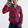 45rpm Red & Blue Striped Rugby Shirt