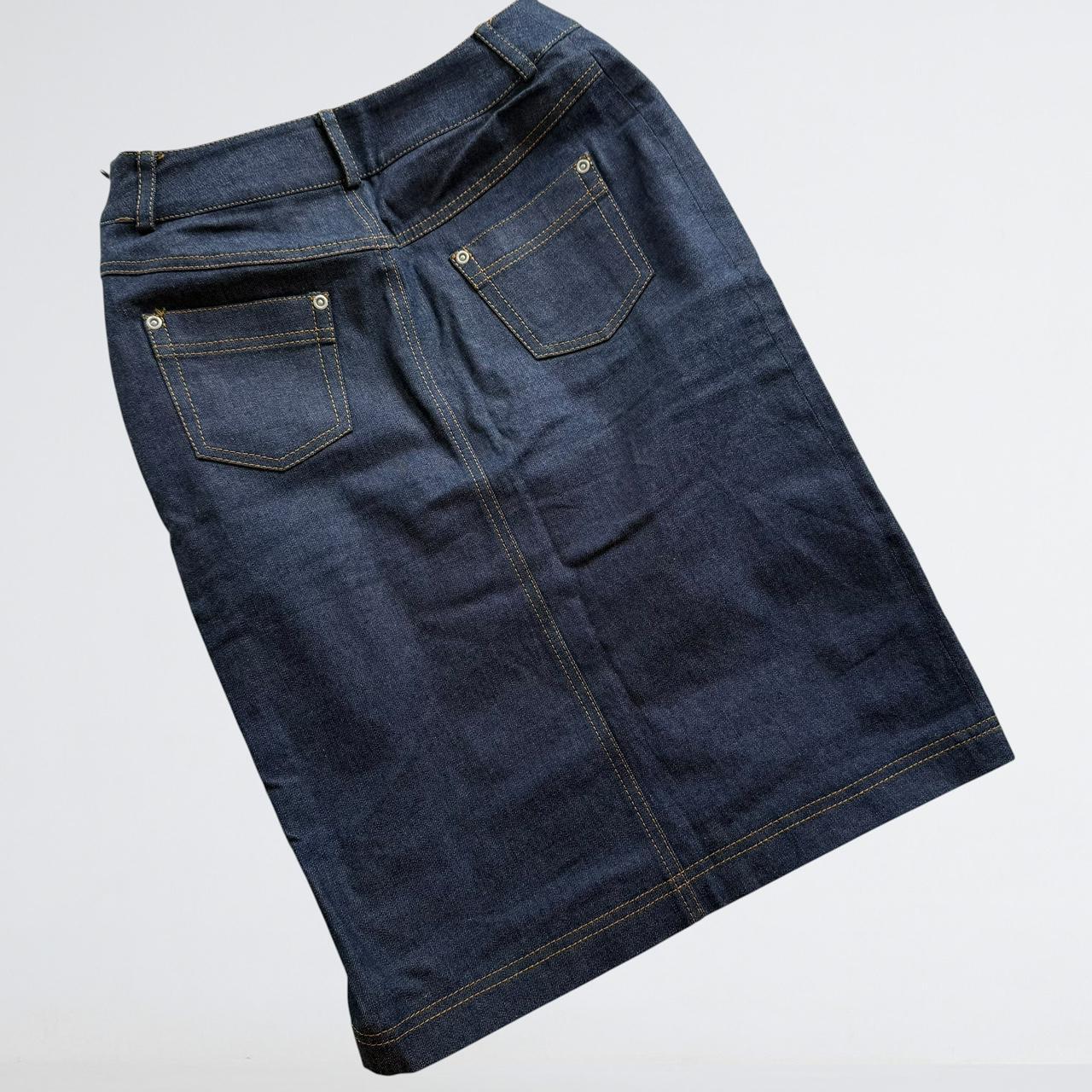 Morgan de Toi Indigo Denim Midi Skirt