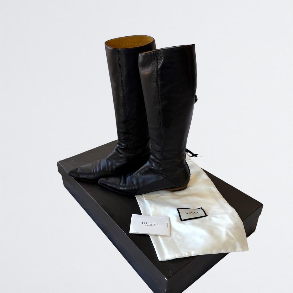 Gucci Vintage Pointed Leather Boots