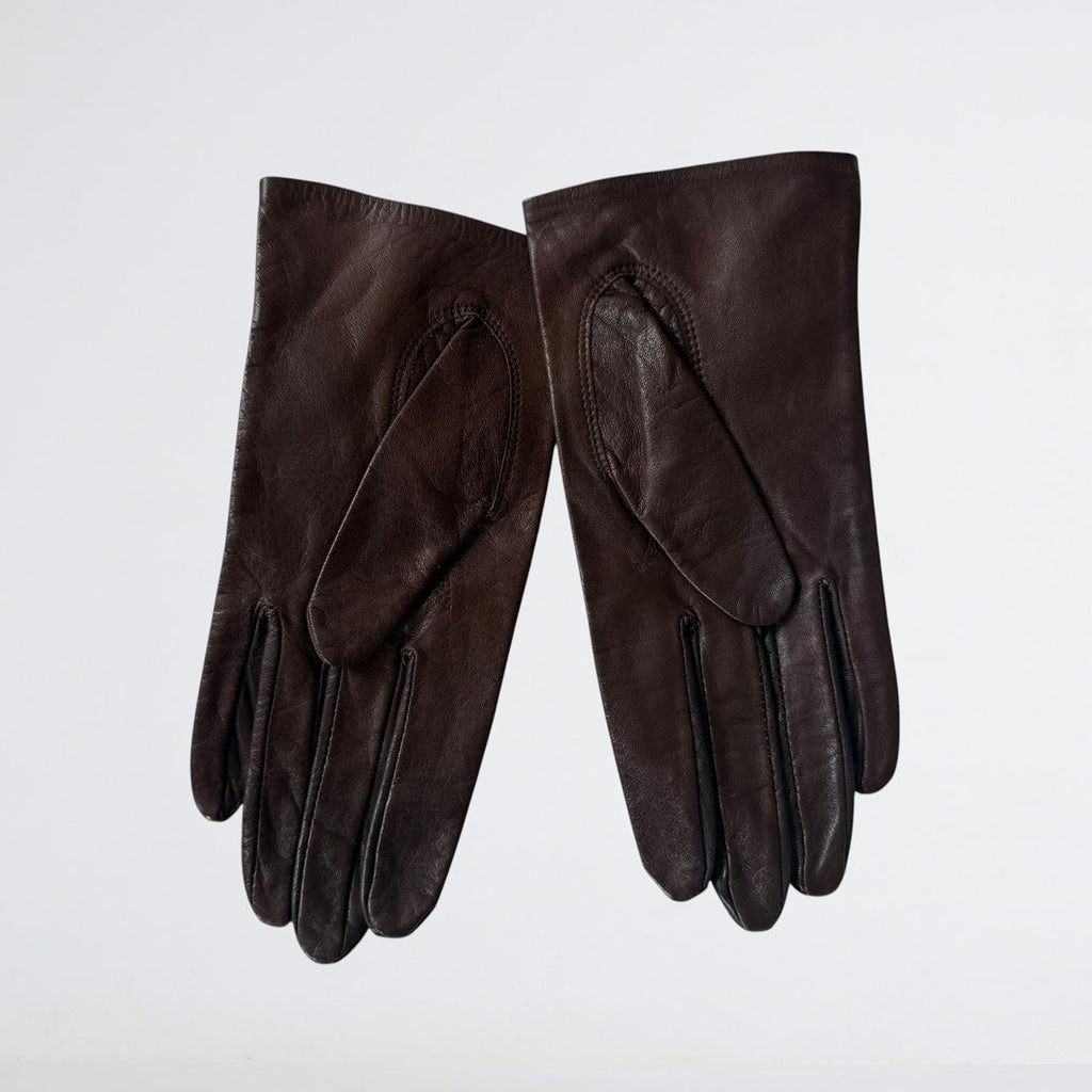 Vintage Brown Leather Gloves