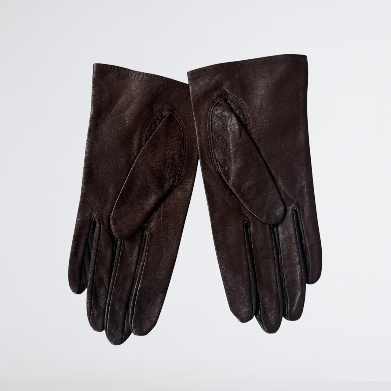 Vintage Brown Leather Gloves