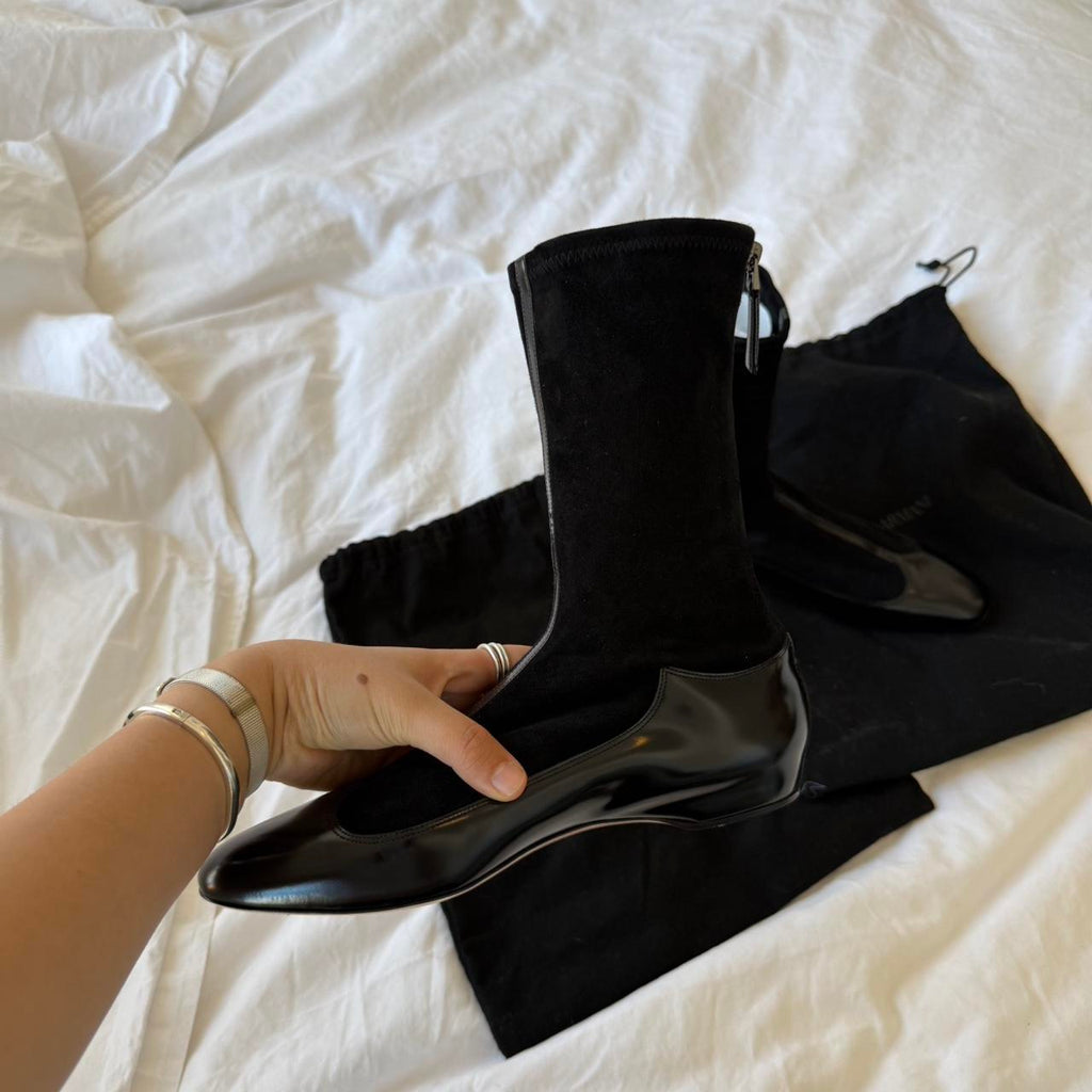 Giorgio Armani F/W 2020 Leather Sock Boots
