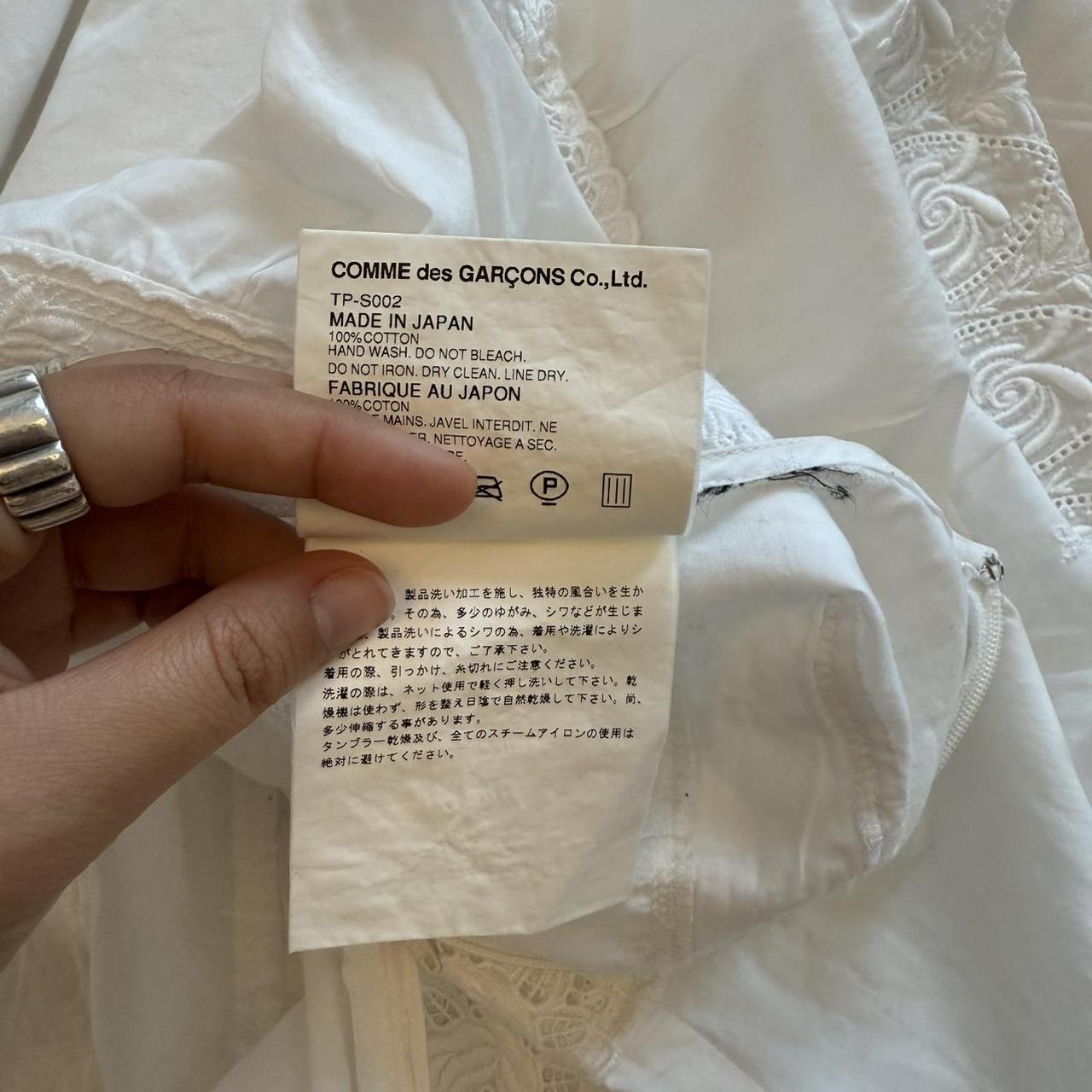 Comme des Garçons White Lace Tiered Skirt