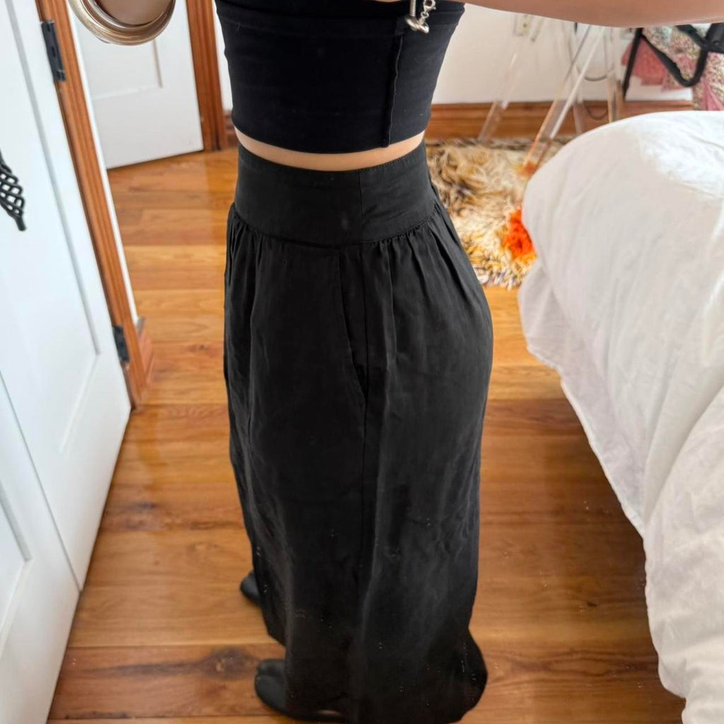 yoshie inaba Black Minimalist Maxi Skirt