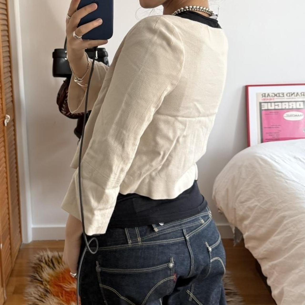 Tiara Cream Wool Cashmere Blend Cropped Jacket