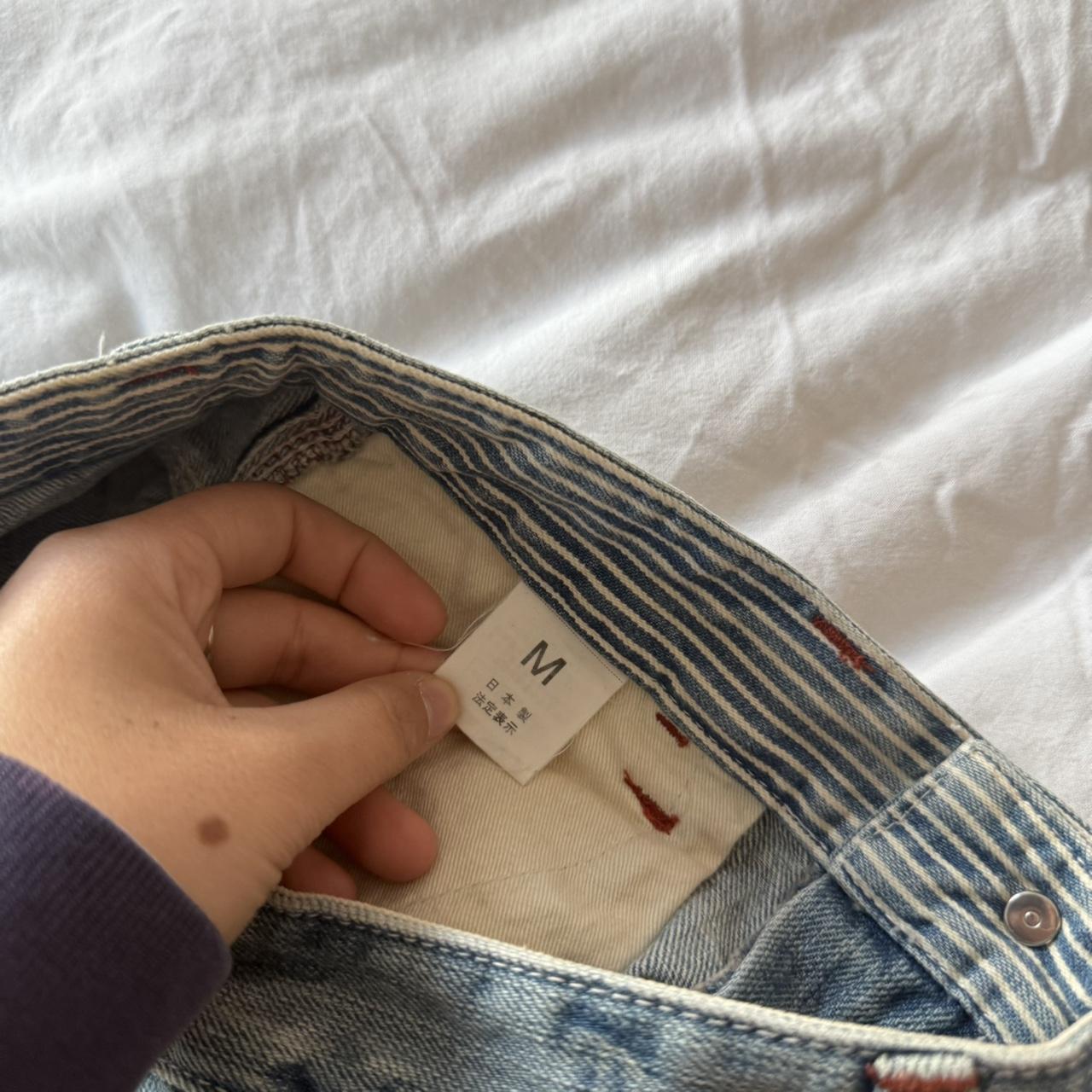 Betty Smith Japan Buckle-Back Denim Mini Skirt