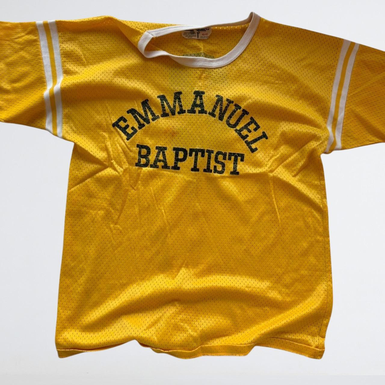 Vintage 70s Yellow Mesh Sports Jersey