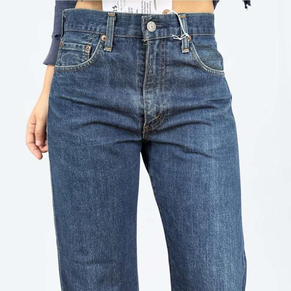 Levi's 1990s Japanese Big E Selvedge Jeans, Dark Whiskered (28 x 26.5)
