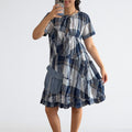 Marithé + François Girbaud Blue Plaid Tie Dress