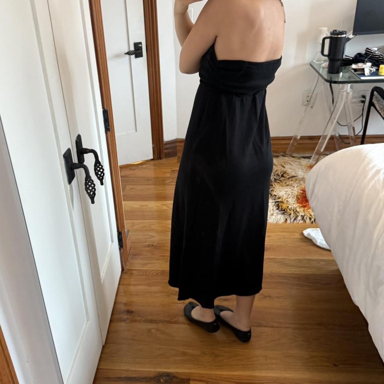 yoshie inaba L'EQUIPE Black Strapless Cotton Maxi Dress
