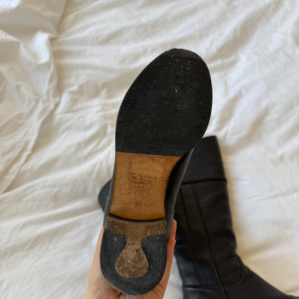 Chloé Phoebe Philo Era Black Leather Riding Boots