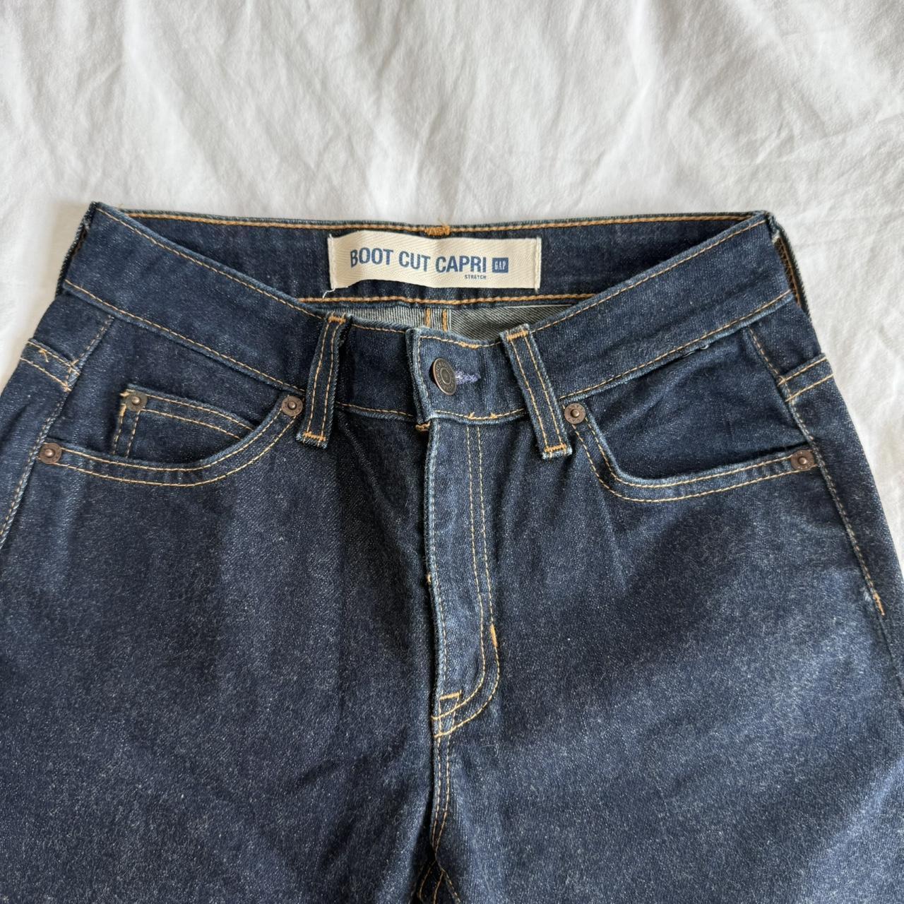 Gap Y2K Dark Wash Bootcut Capri Jeans