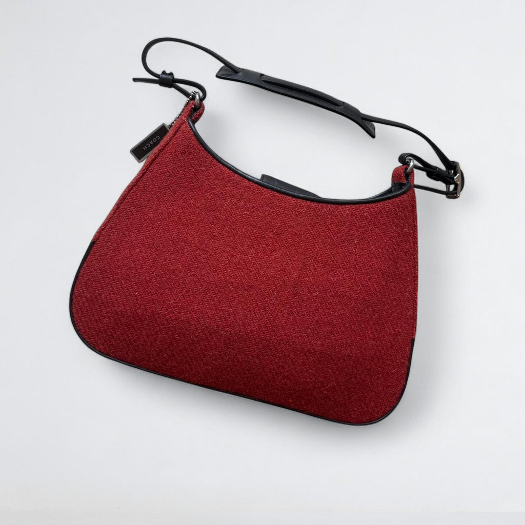 Coach Vintage Red Tweed Shoulder Bag