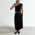 yoshie inaba Black Minimalist Maxi Skirt