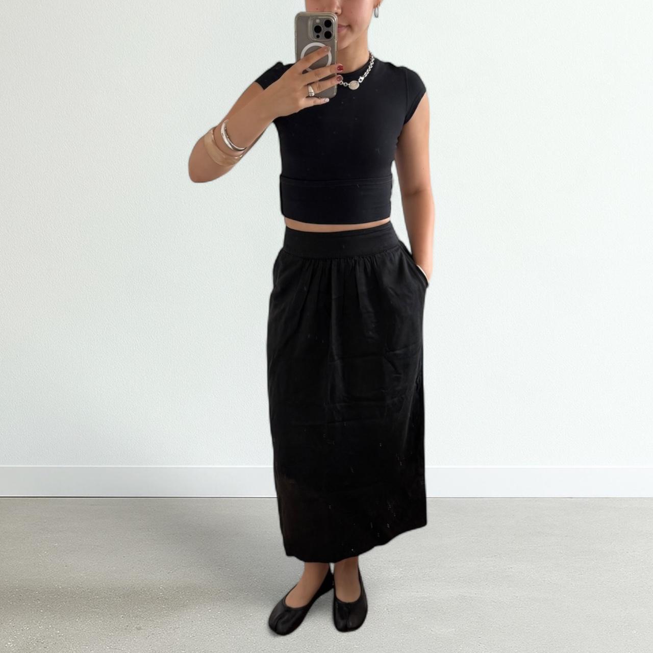 yoshie inaba Black Minimalist Maxi Skirt