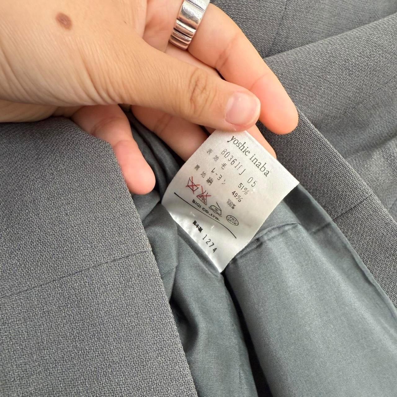 yoshie inaba L'EQUIPE Grey Silk-Wool Blazer