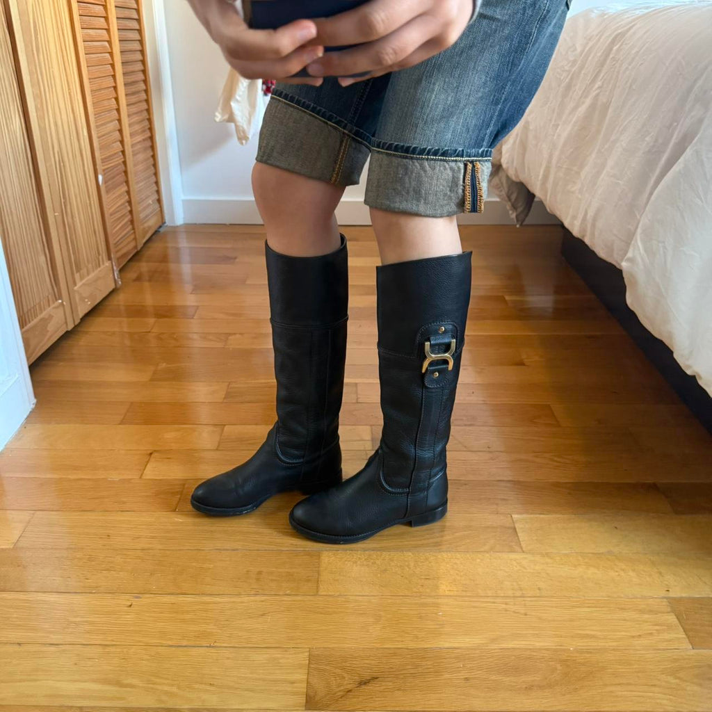 Chloé Phoebe Philo Era Black Leather Riding Boots