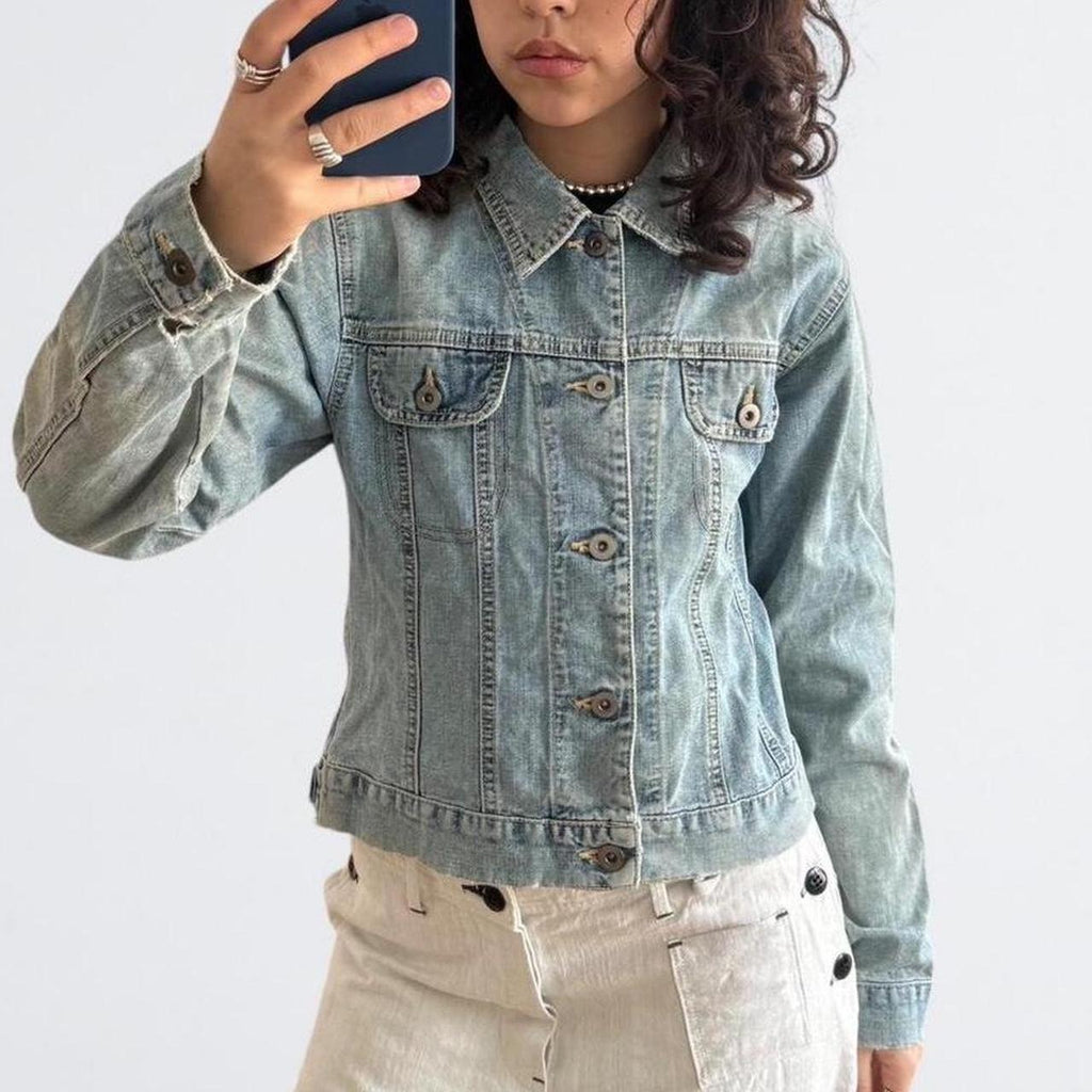 Chime by Betty Smith Light Wash Denim Jacket