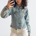 Chime by Betty Smith Light Wash Denim Jacket