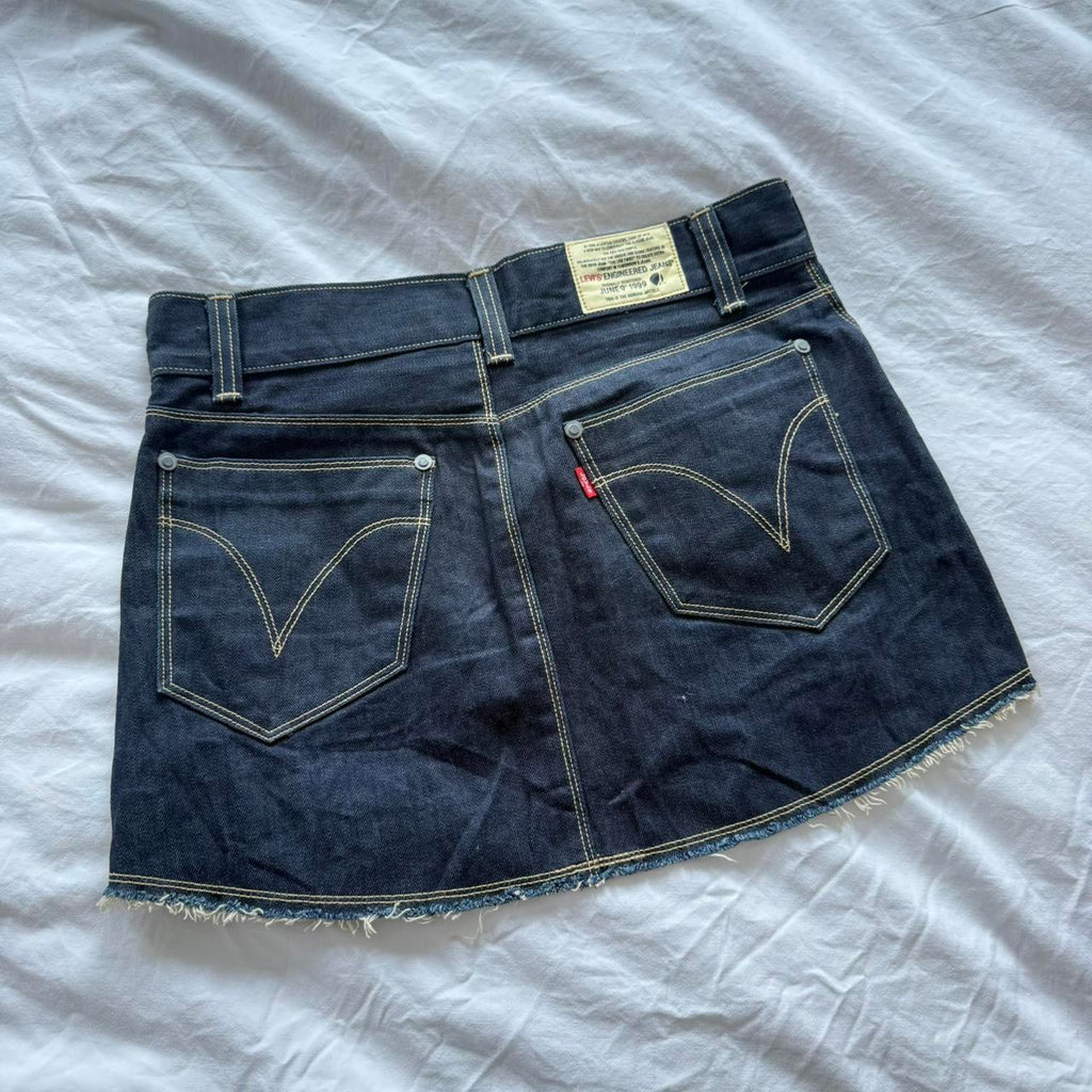 Levi's Engineered Jeans Dark Indigo Denim Mini Skirt