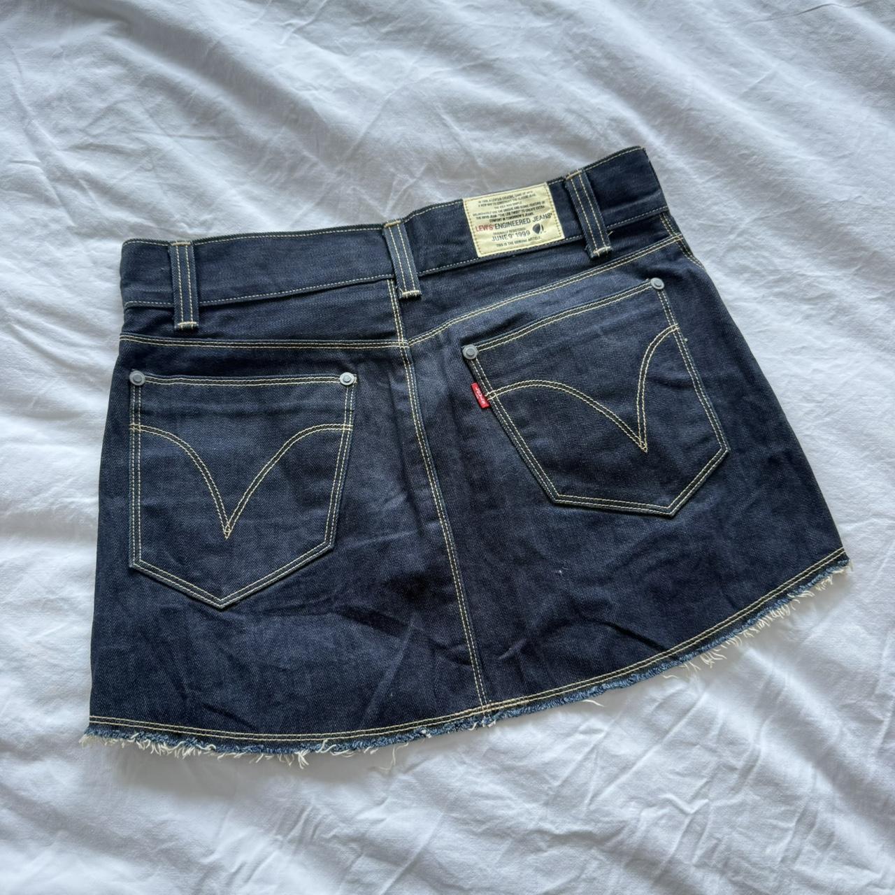 Levi's Engineered Jeans Dark Indigo Denim Mini Skirt