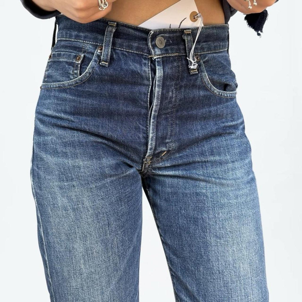 Levi's 1990s Japanese Big E Selvedge Jeans, Whiskered Wash (27 x 26)