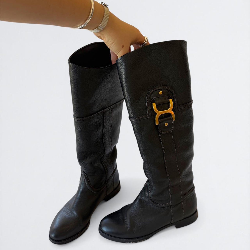 Chloé Phoebe Philo Era Black Leather Riding Boots