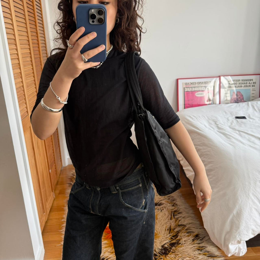 Prada Tessuto Black Nylon Tote Bag
