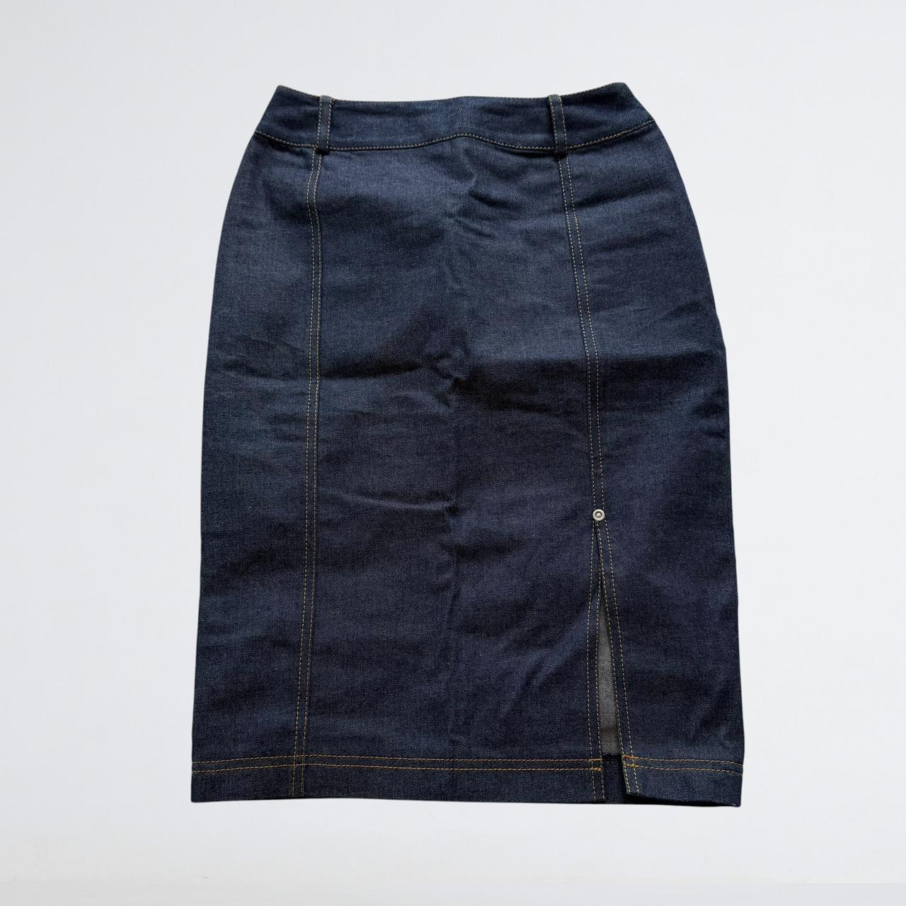 Morgan de Toi Indigo Denim Midi Skirt