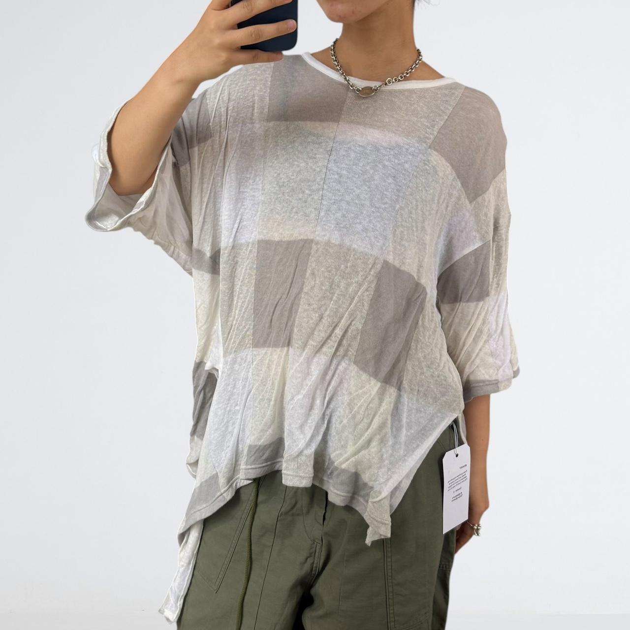 Y's Silk Linen Striped Top