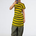 ME Issey Miyake Striped Pleated Dress
