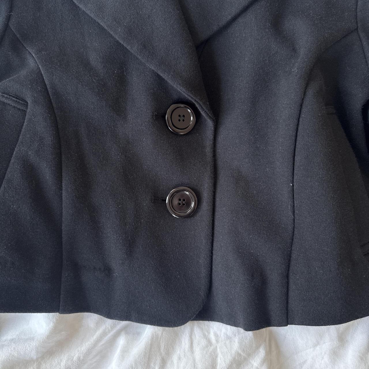 Cropped Black Peacoat Jacket
