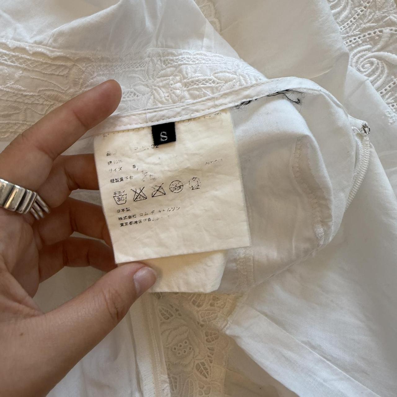 Comme des Garçons White Lace Tiered Skirt