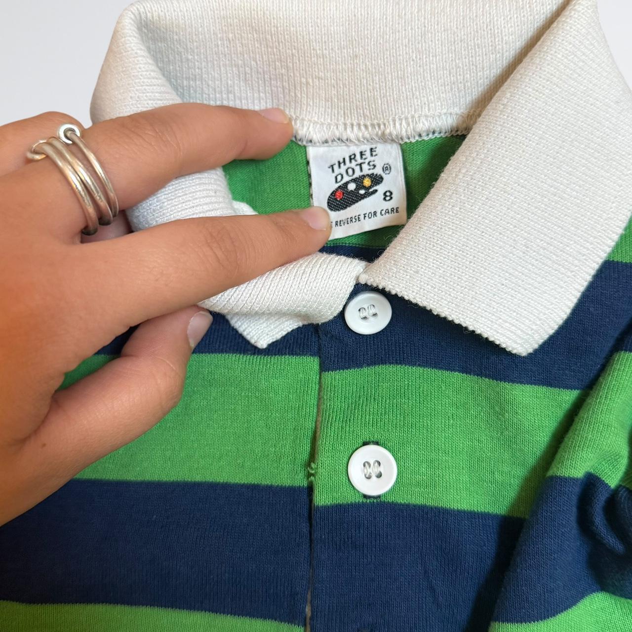 Vintage Striped Rugby Polo Kids Size 8