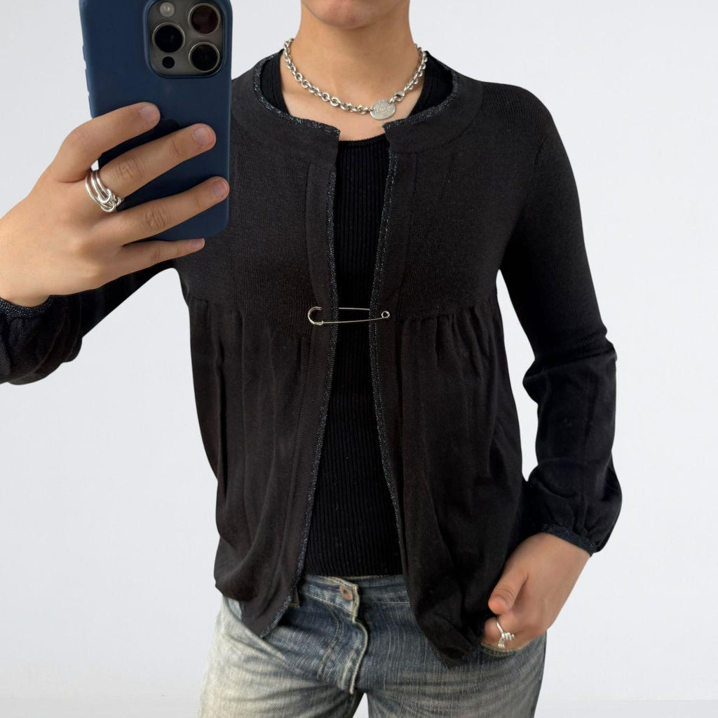Limi Feu Safety Pin Bubble Cardigan