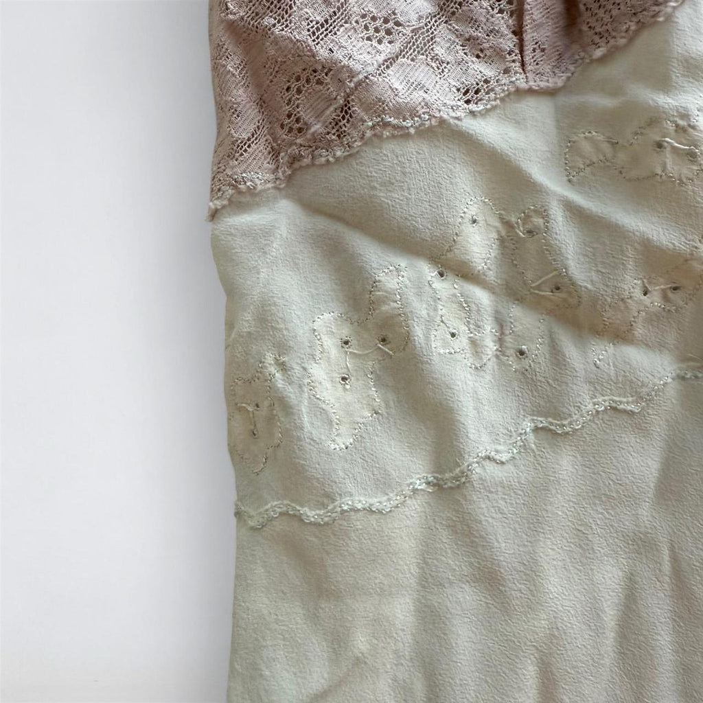 Vintage Cream Lace Slip Dress