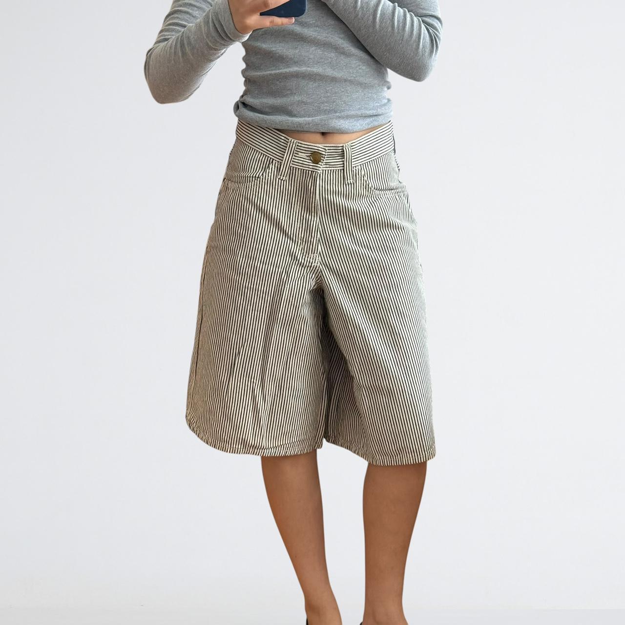 Wrangler Hickory Stripe Denim Shorts