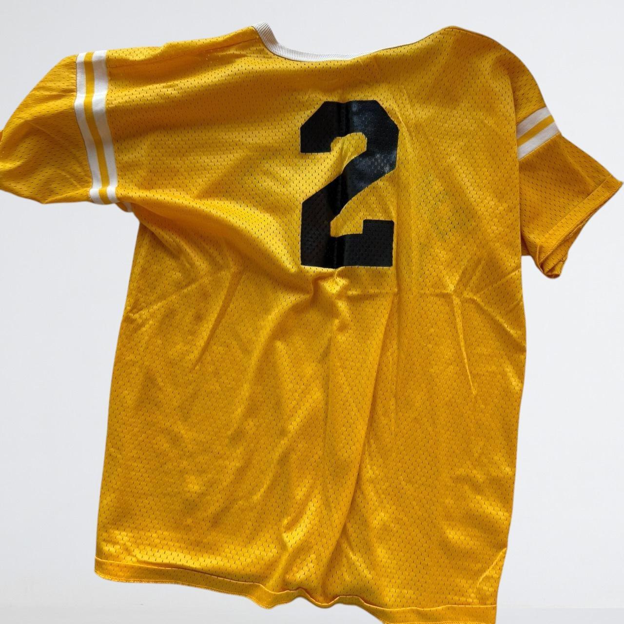 Vintage 70s Yellow Mesh Sports Jersey