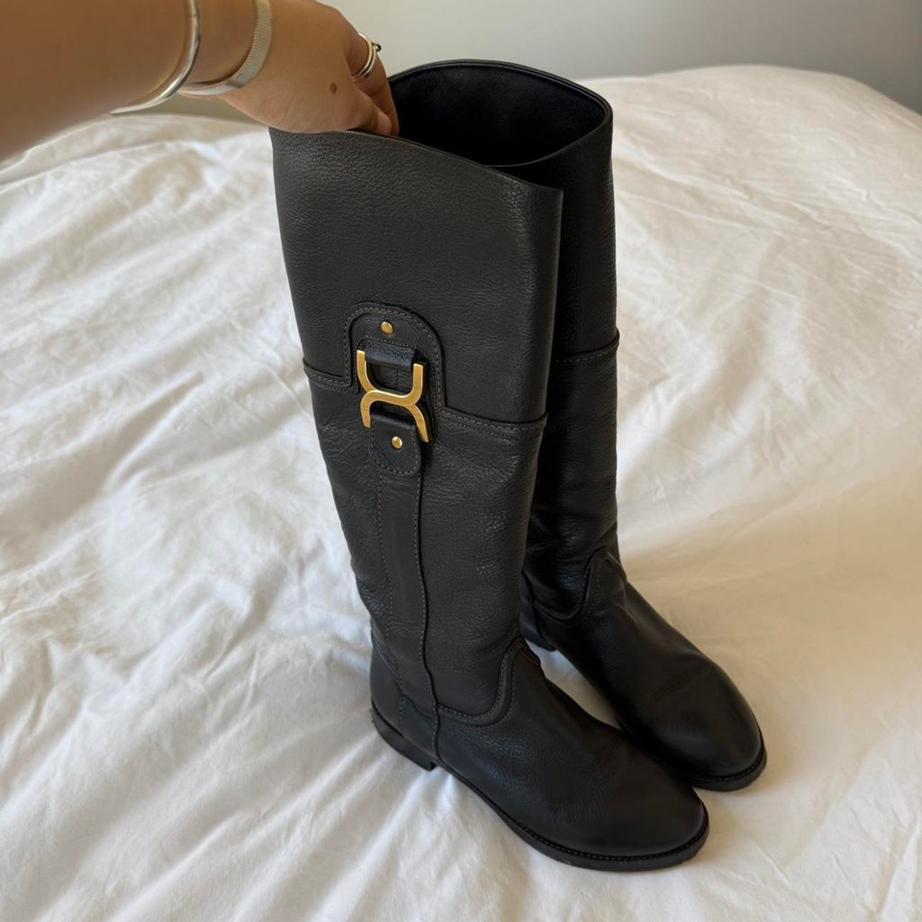 Chloé Phoebe Philo Era Black Leather Riding Boots