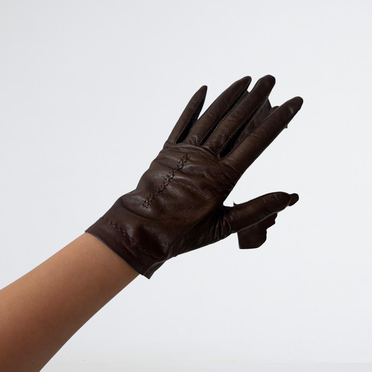 Vintage Brown Leather Gloves