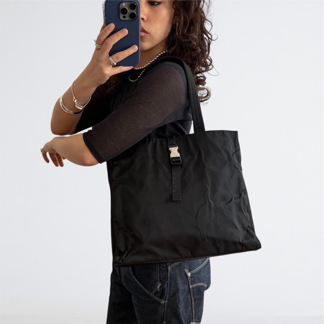 Prada Tessuto Black Nylon Tote Bag