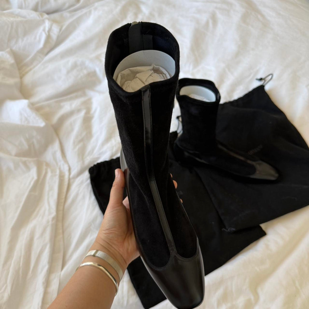 Giorgio Armani F/W 2020 Leather Sock Boots