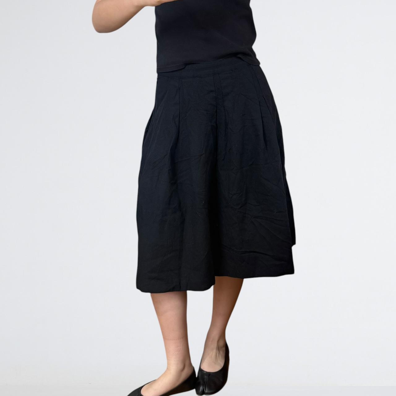 yoshie inaba Japanese Wool Pleated Midi Skirt