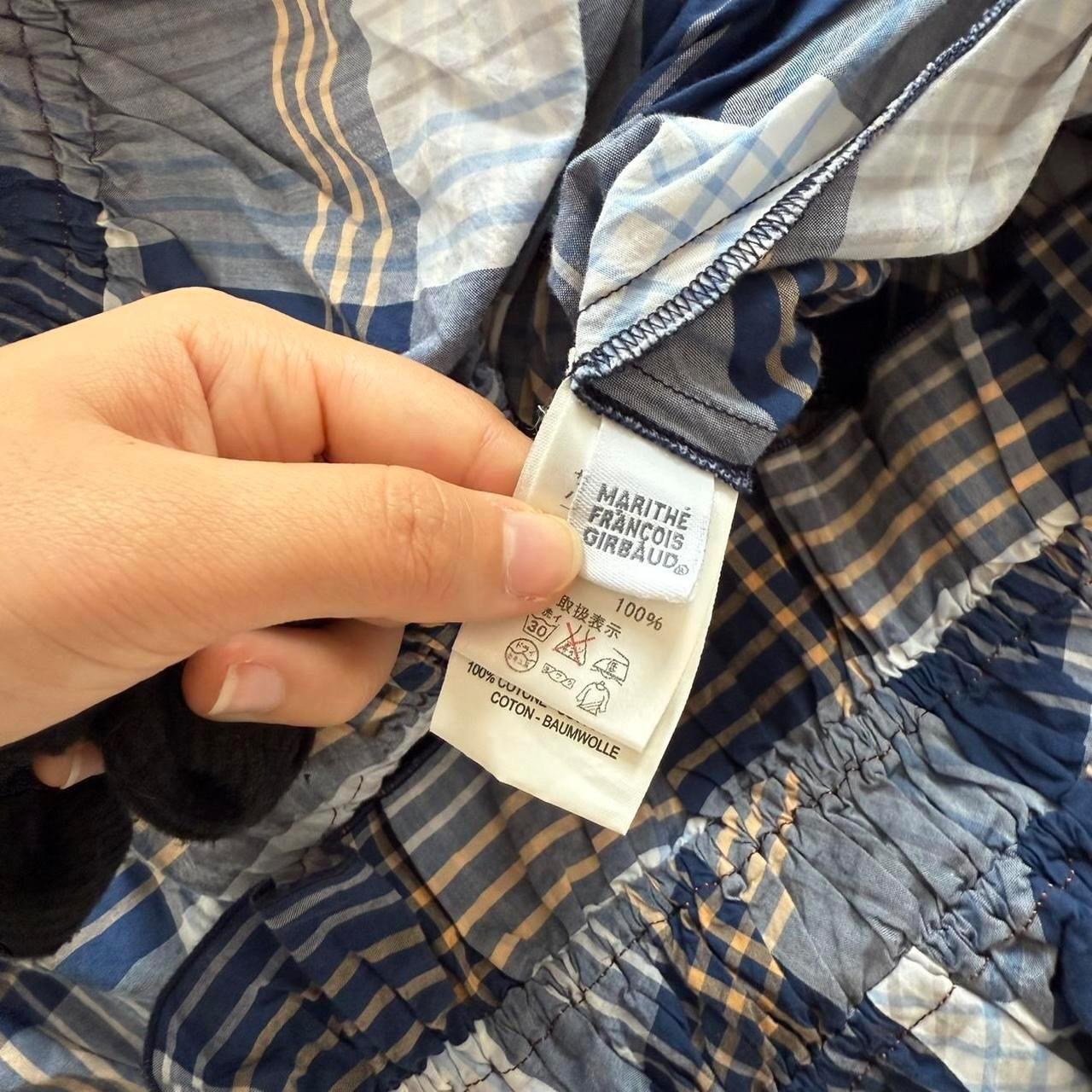 Marithé + François Girbaud Blue Plaid Tie Dress