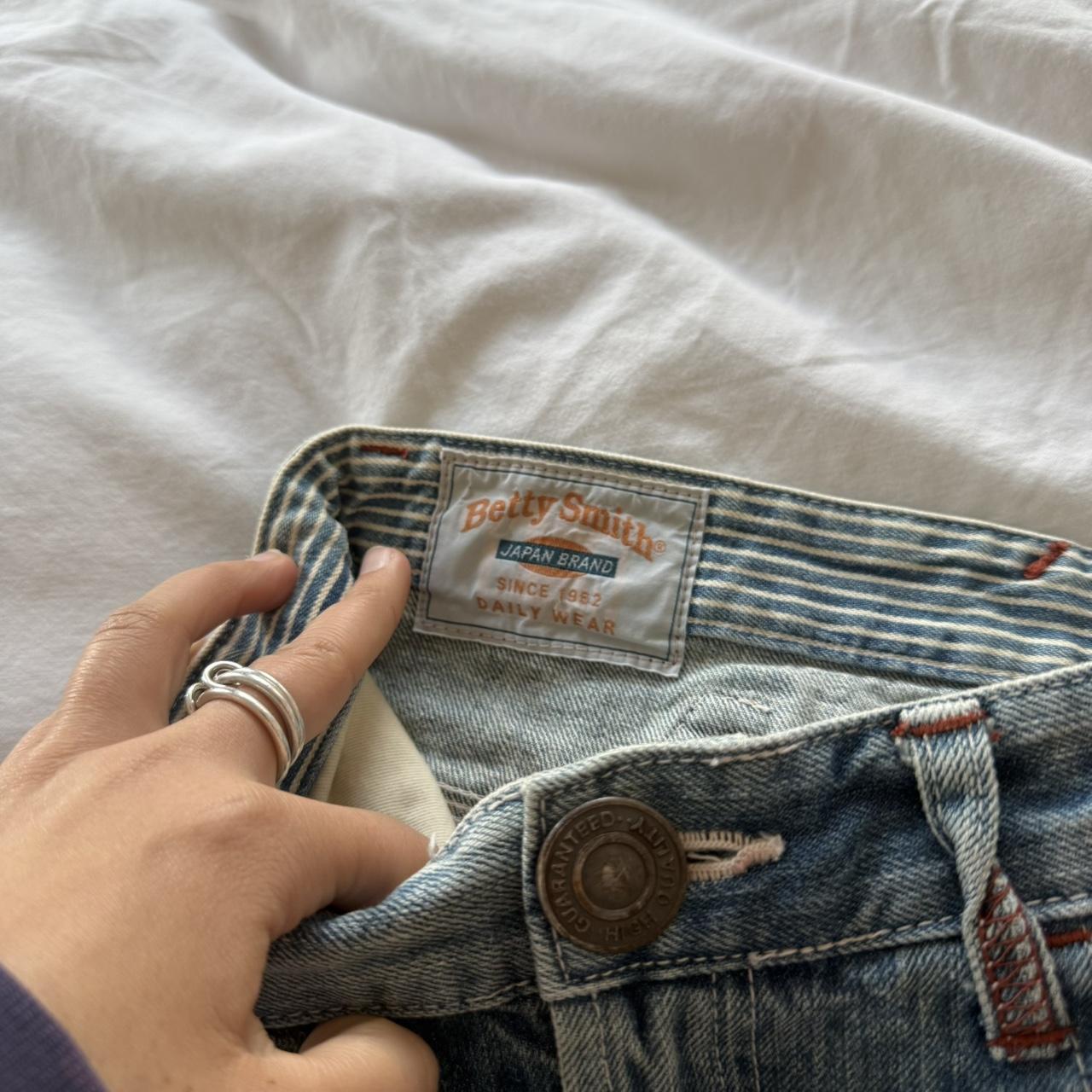 Betty Smith Japan Buckle-Back Denim Mini Skirt