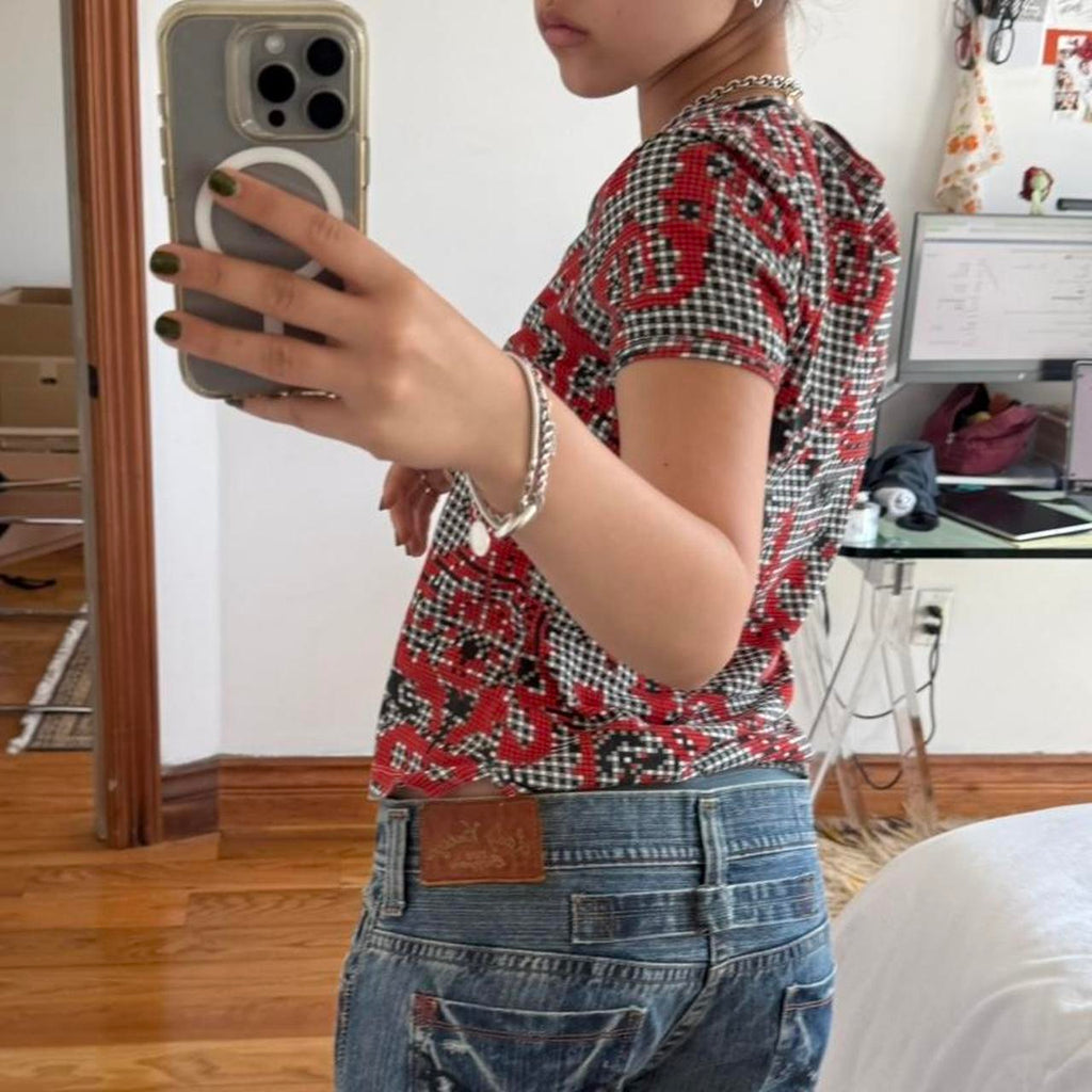 Vivienne Westwood SS1997 Pixel Print Baby Tee